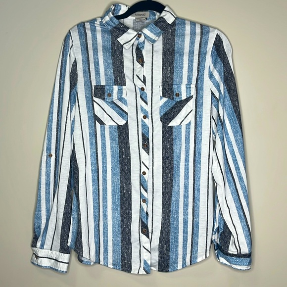 PASSPORT BUTTON DOWN DRESS - Picture 1 of 3